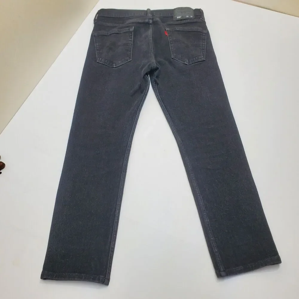 Levis Strauss 510 Black Jeans Mens 30x30 (30x26.5 Actual) SKINNY Denim Stretch - Picture 11 of 16